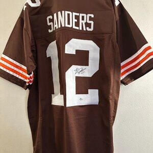 SHEDEUR SANDERS SIGNED CLEVELAND BROWNS AUTOGRAPHED CUSTOM JERSEY w/COA XL 1033